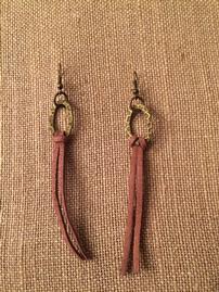 Leather Dangle Earrings //269